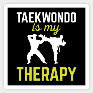 Taekwondo Is My Therapy Funny Martial Arts Gift Sticker